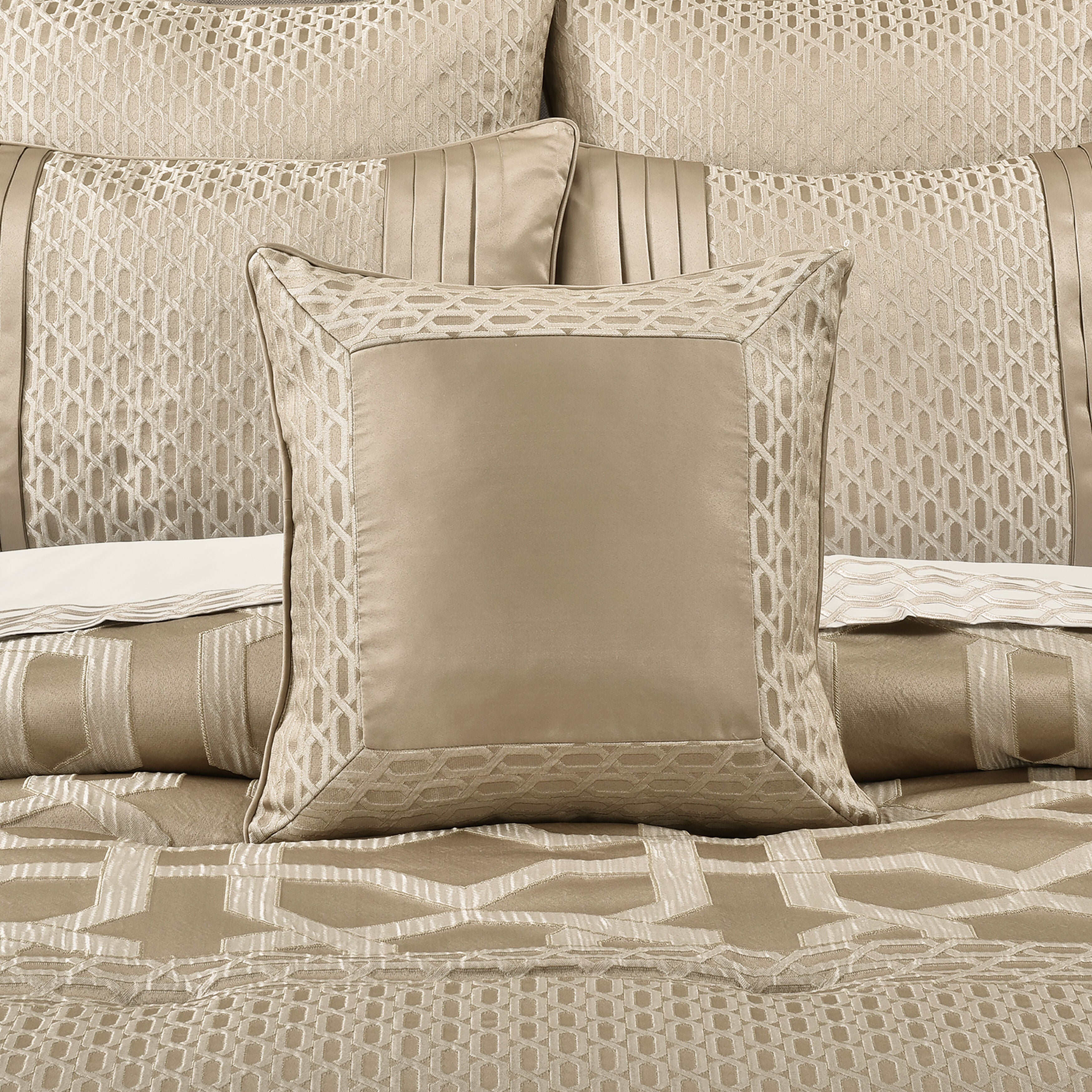 OLYMPUS 18 inches SQUARE DECORATIVE THROW PILLOW, SAND, alternate image number 2