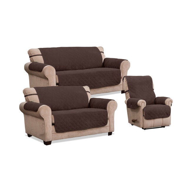Ripple Plush Secure Fit Sofa Furniture Cover Slipcover, , alternate image number null