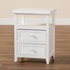 Karsen Modern And Contemporary White Finished Wood 2-Drawer Nightstand, , alternate image number null