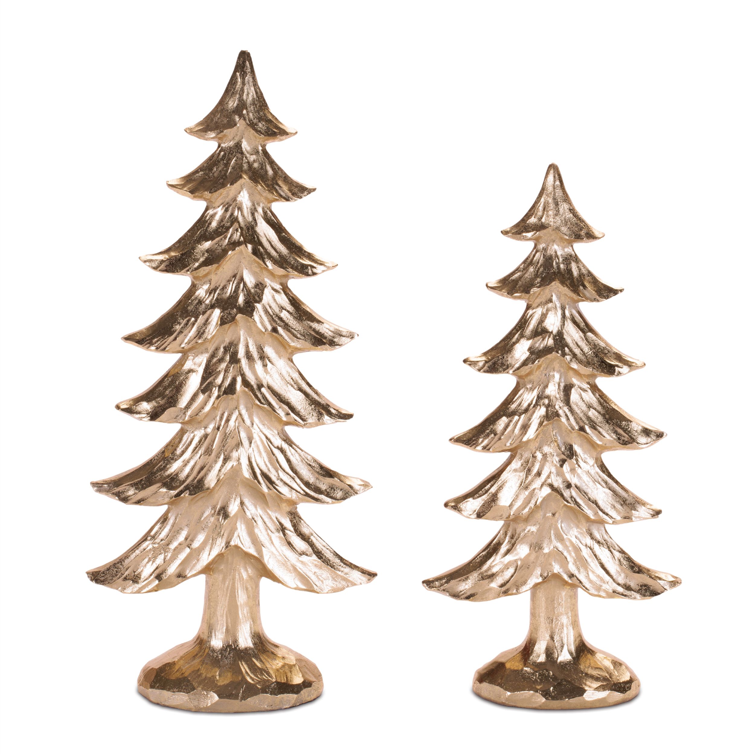 Metallic Pine Tree (Set of 2), GOLD, alternate image number 1