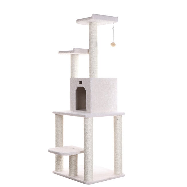 Classic 62 inches Real Wood Cat Tree With Levels, Condo And Two Perches, , alternate image number null