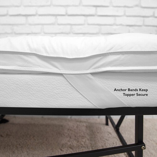SensorPEDIC 2-Inch Down Alternative Fiber Cot Bed Topper with 100% Cotton Cover, , alternate image number null
