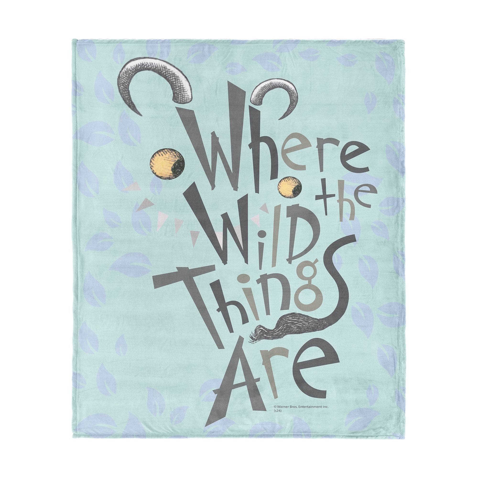 Warner Bros. Where the Wild Things Are In the Leaves Silk Touch Throw Blanket 40x50 Inches, BLUE, hi-res image number 0