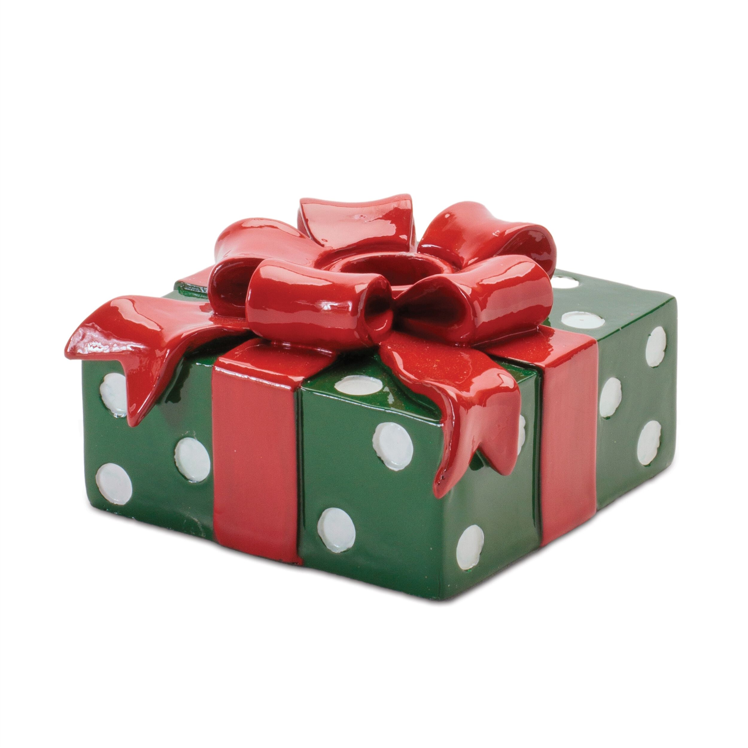 Holiday Present with Taper Candle Holder (Set of 3), RED WHITE GREEN, alternate image number 5