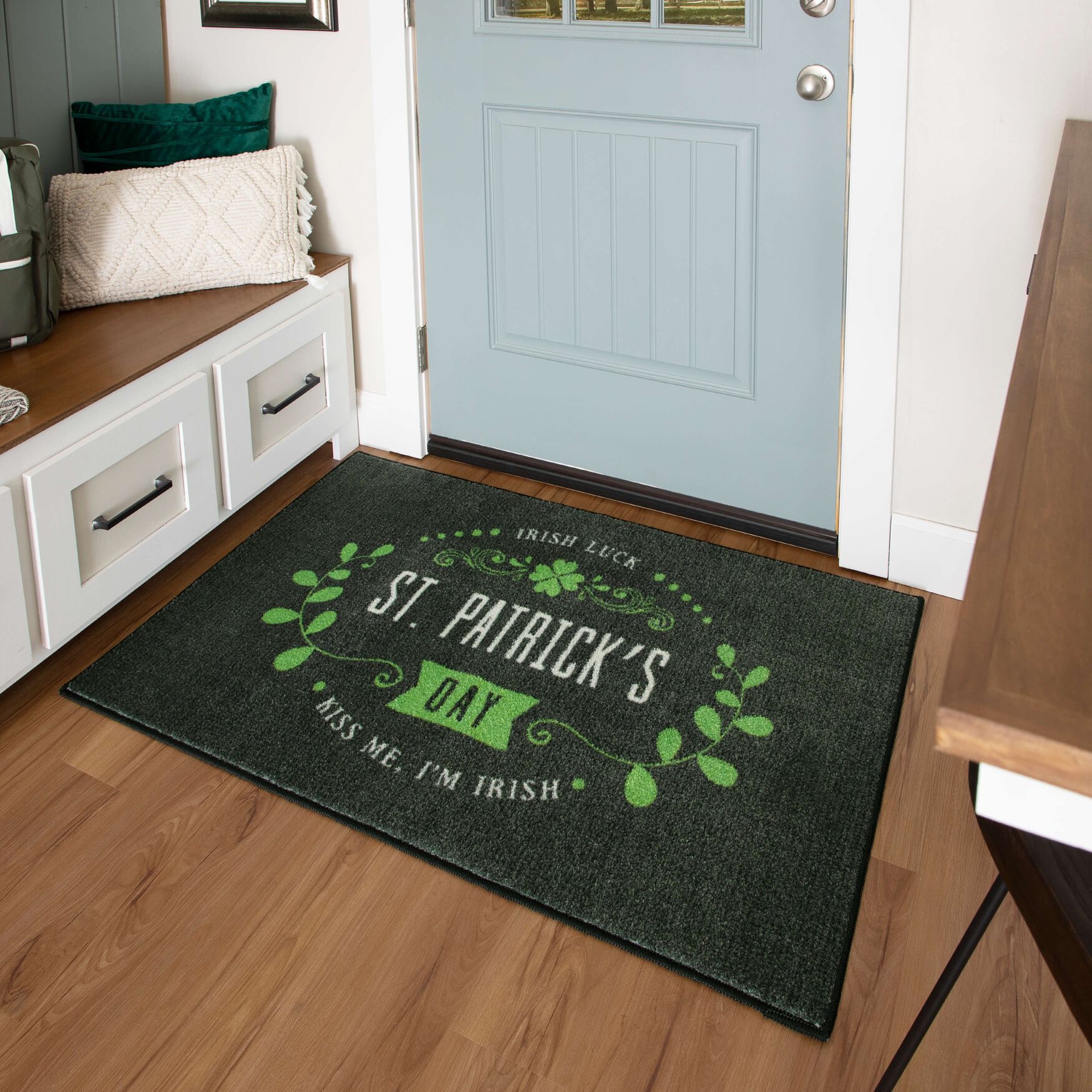 Irish Luck Black Kitchen Rug, , alternate image number 5