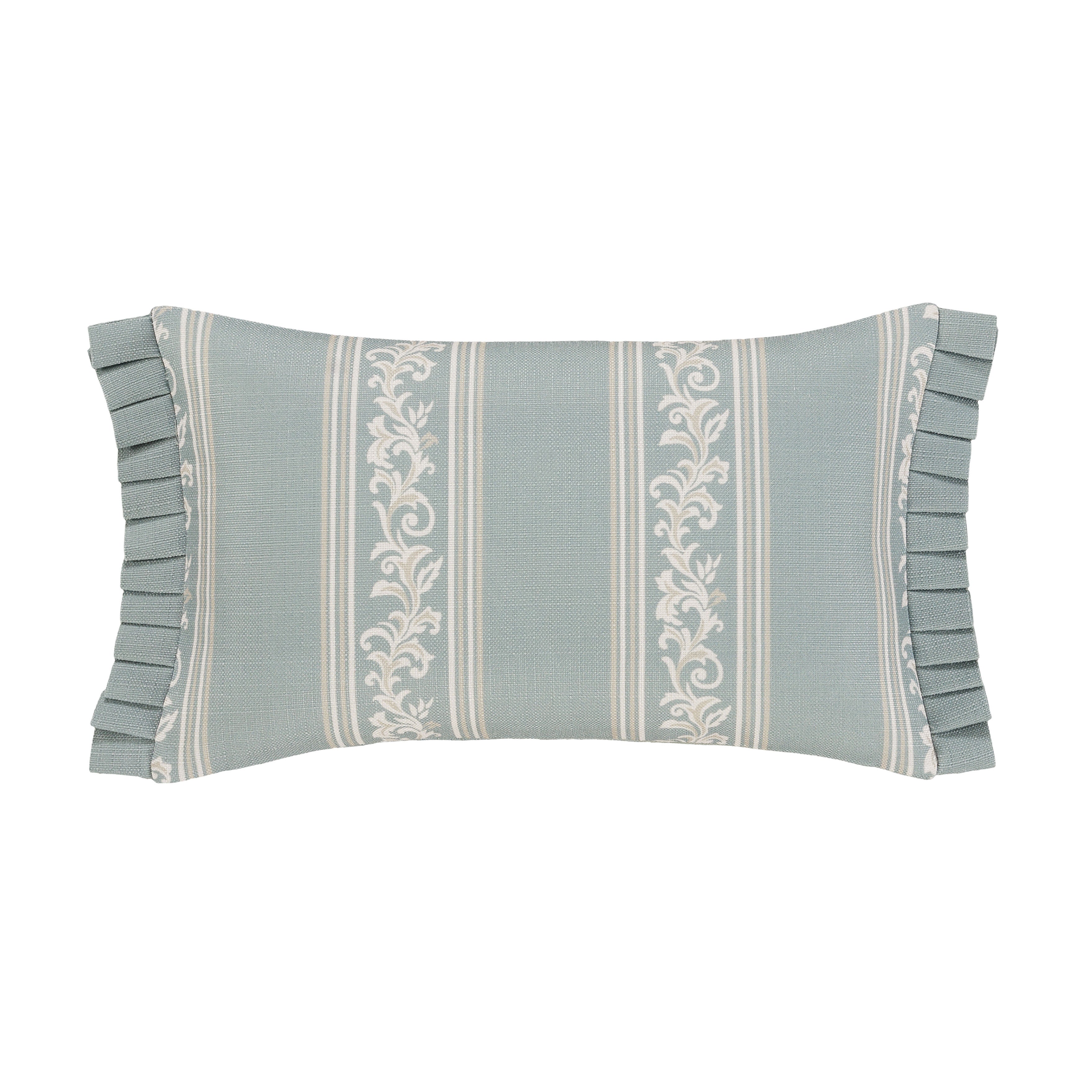 TRANQUILITY BOUDOIR DECORATIVE THROW PILLOW, AQUA, hi-res image number 0