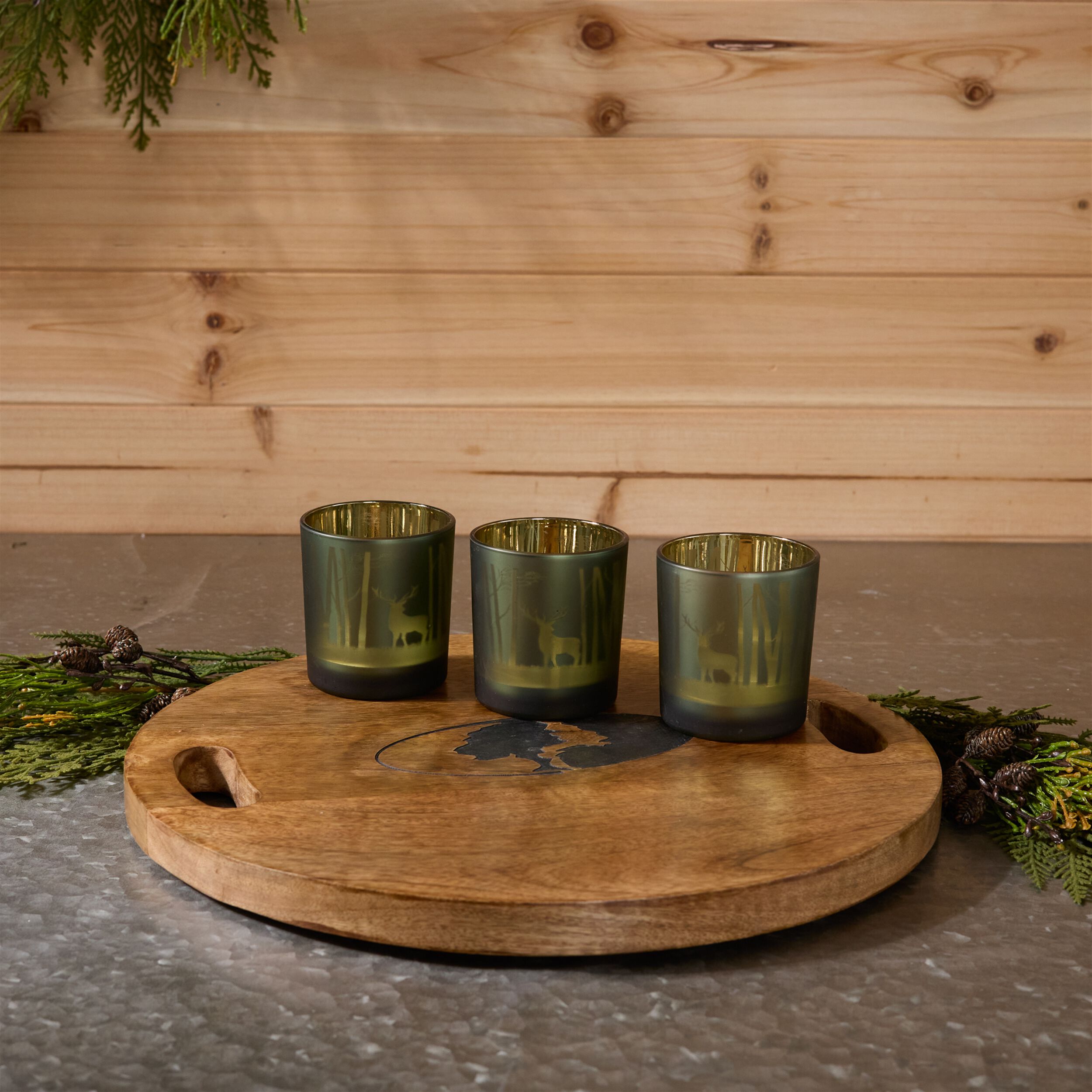 Mossy Oak Deer Votive (Set of 3), GREEN GOLD, alternate image number 2