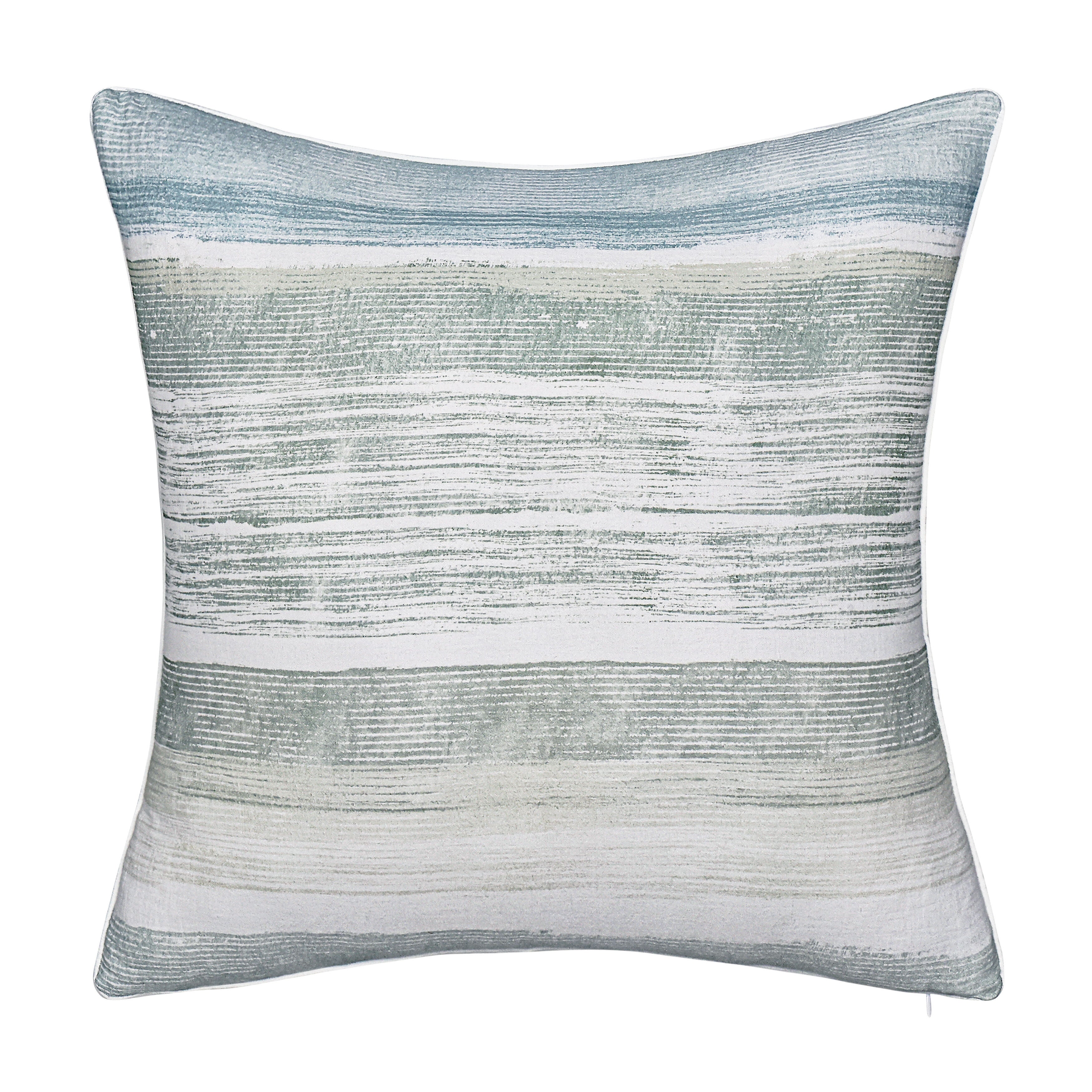 SURF 20 inches SQUARE DECORATIVE THROW PILLOW, AQUA, alternate image number 2