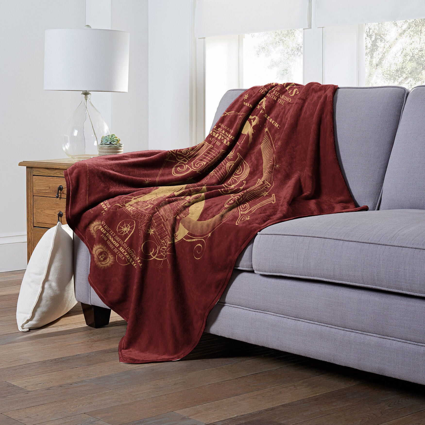 Wb Harry Potter Yule Ball Invitation Silk Touch Throw, , alternate image number 3