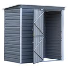 Shed-in-a-Box Steel Storage Shed 6 x 4 ft. Galvanized Charcoal/Cream, CHARCOAL, hi-res image number null