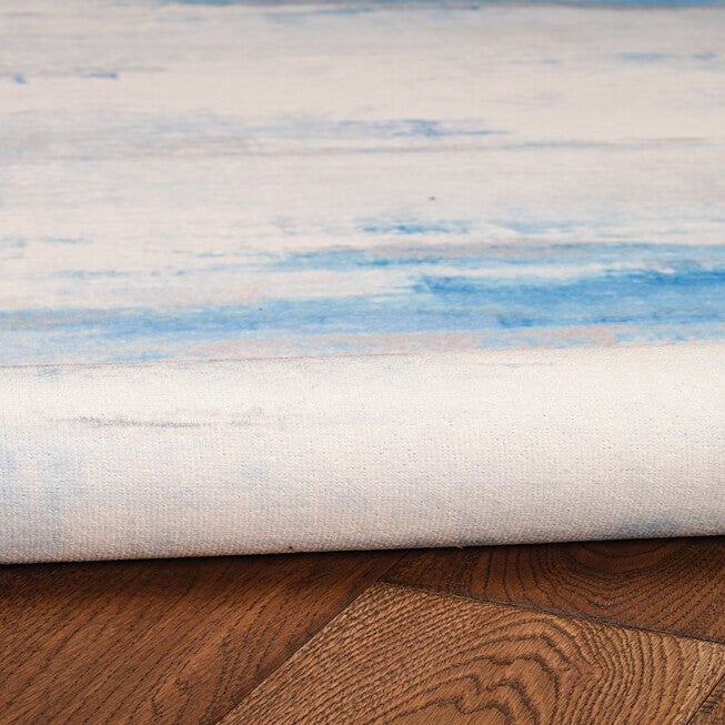 Washable Tiana Ivory/Blue Rug, , alternate image number null