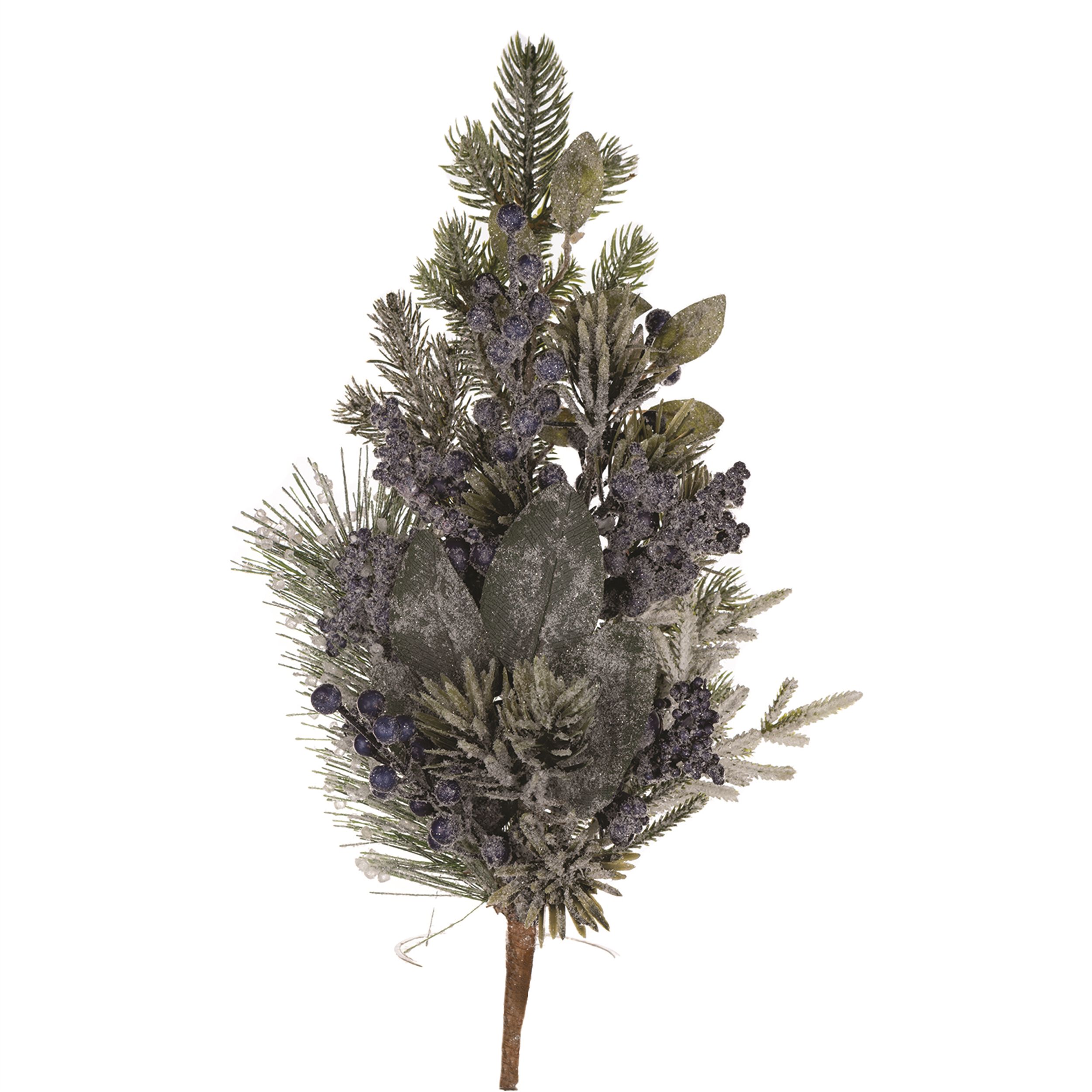 Frosted Blueberry Pine Spray (Set of 2), BLUE GREEN, hi-res image number 0
