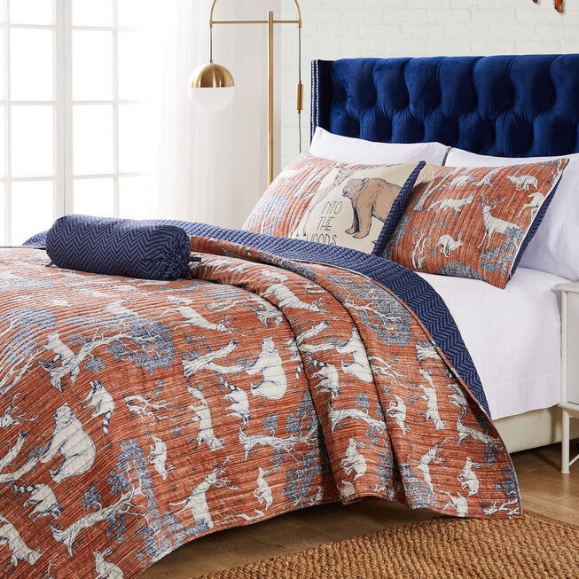 Menagerie Saffron Quilt Set, , alternate image number 2