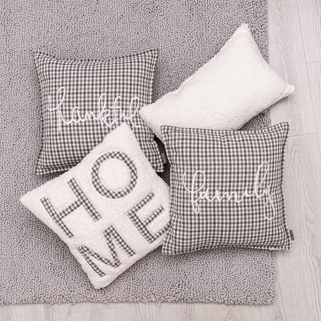 Brenner Plaid Family Sentiment Square Pillow, , alternate image number null