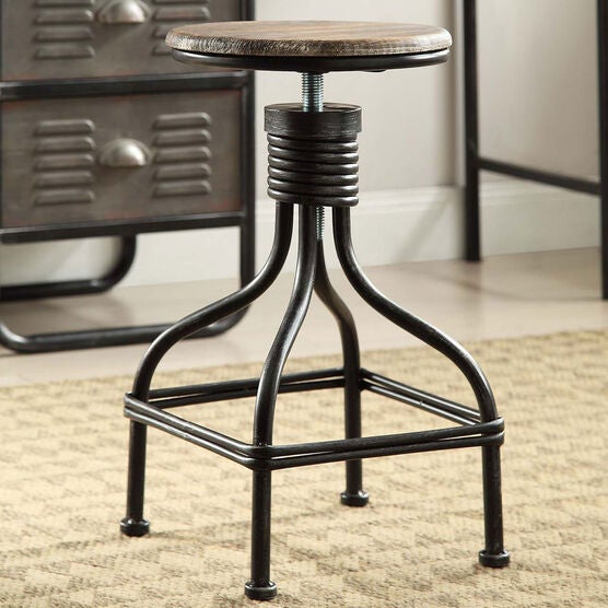 Adjustable Swivel Stool, BLACK GRAY, hi-res image number null