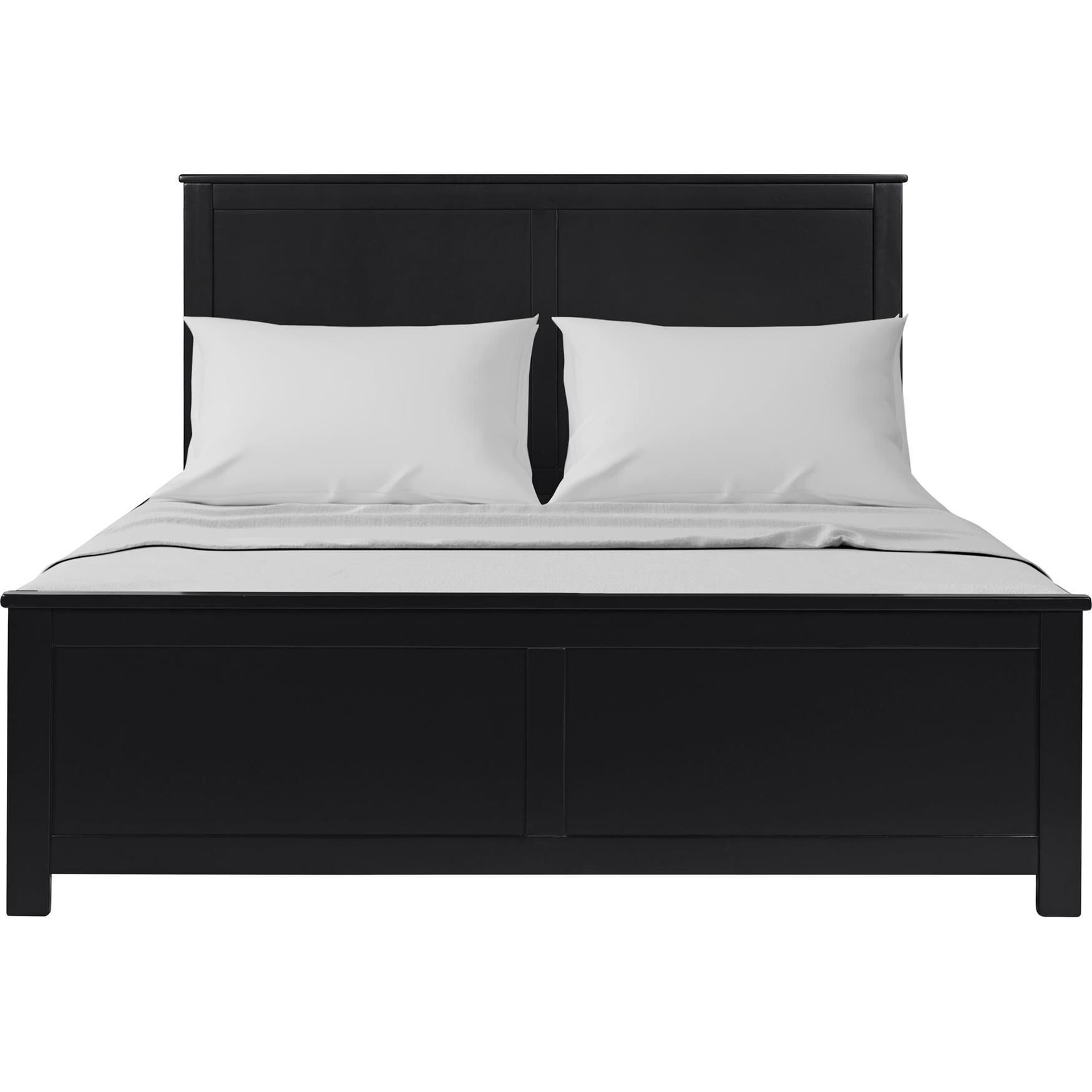 Winston Wooden Platform Bed, BLACK, hi-res image number 0