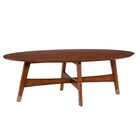 Rhoda Oval Midcentury Modern Coffee Table, , on-hover image number null