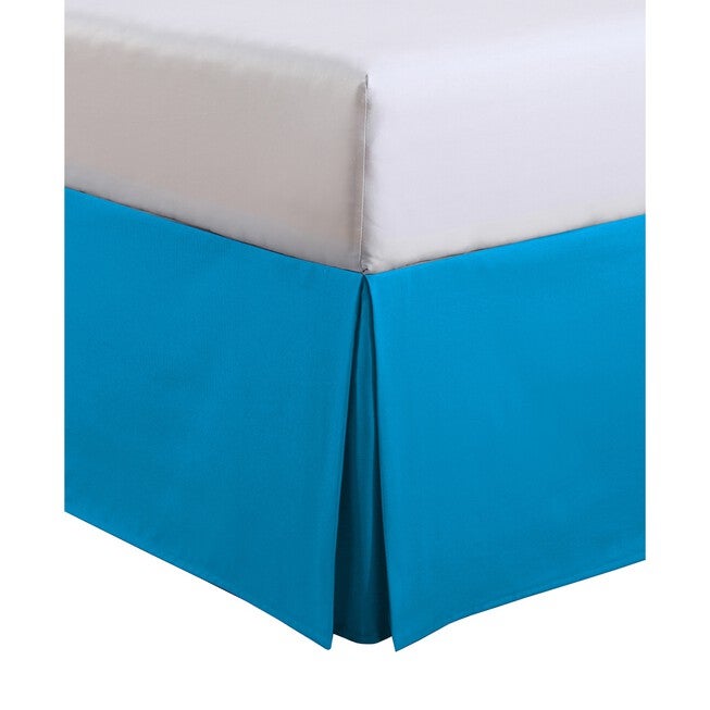 Luxury Hotel Kids Tailored 14 inches Drop Blue Bed Skirt, , on-hover image number null