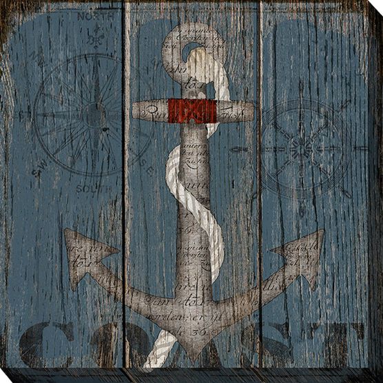 MARITIME ANCHOR OUTDOOR ART 24X24, MULTI, hi-res image number null