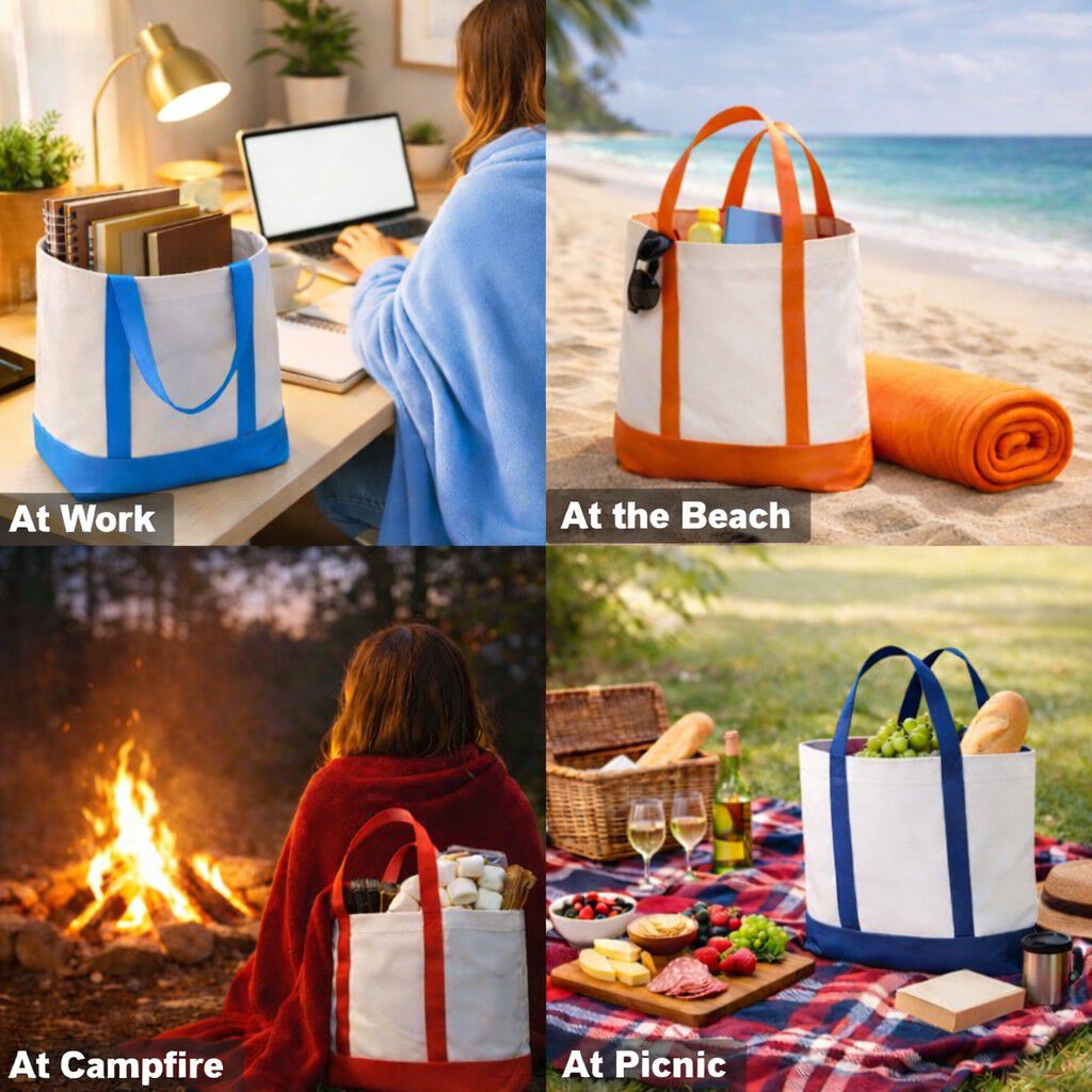 Tote Bag With Free Throw, , alternate image number 3