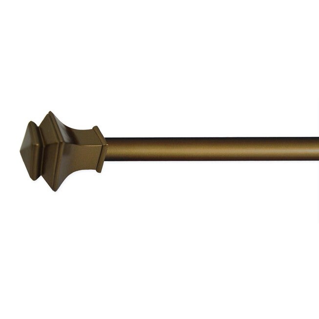 28 inches-48 inches Rod set with Square Finial, GOLD, hi-res image number 0