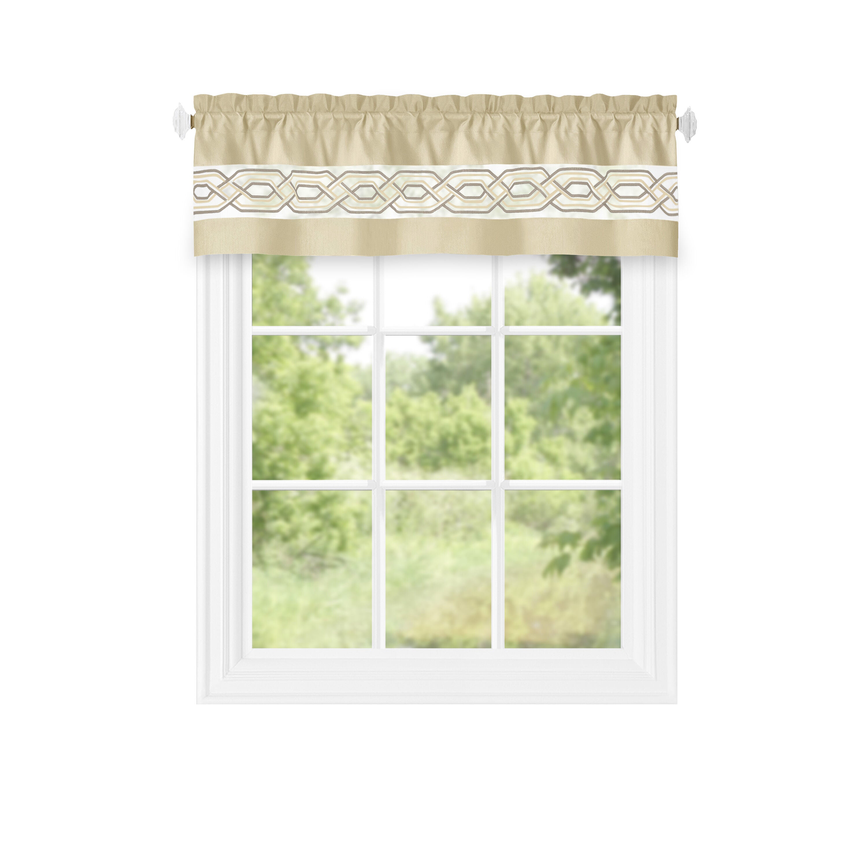 Paige Window Curtain Valance, TAN, alternate image number 2