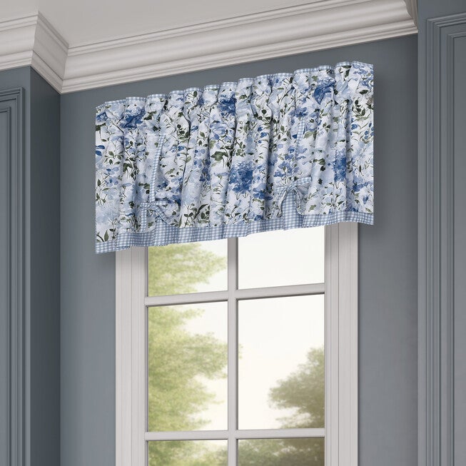 Kourtney Tieup Window Valance, BLUE, hi-res image number 0