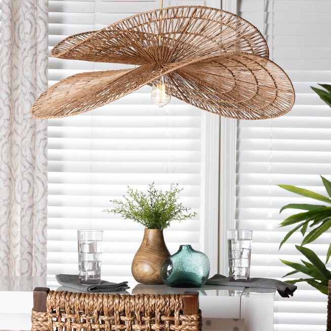 Theanna Woven Jute Pendant Lampshade, NATURAL BROWN, hi-res image number null