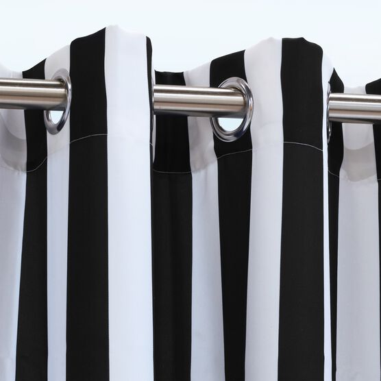 Outdoor Decor Coastal Stripe Outdoor Single Grommet Curtain Panel, , on-hover image number null