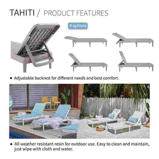 Tahiti chaise lounge product features