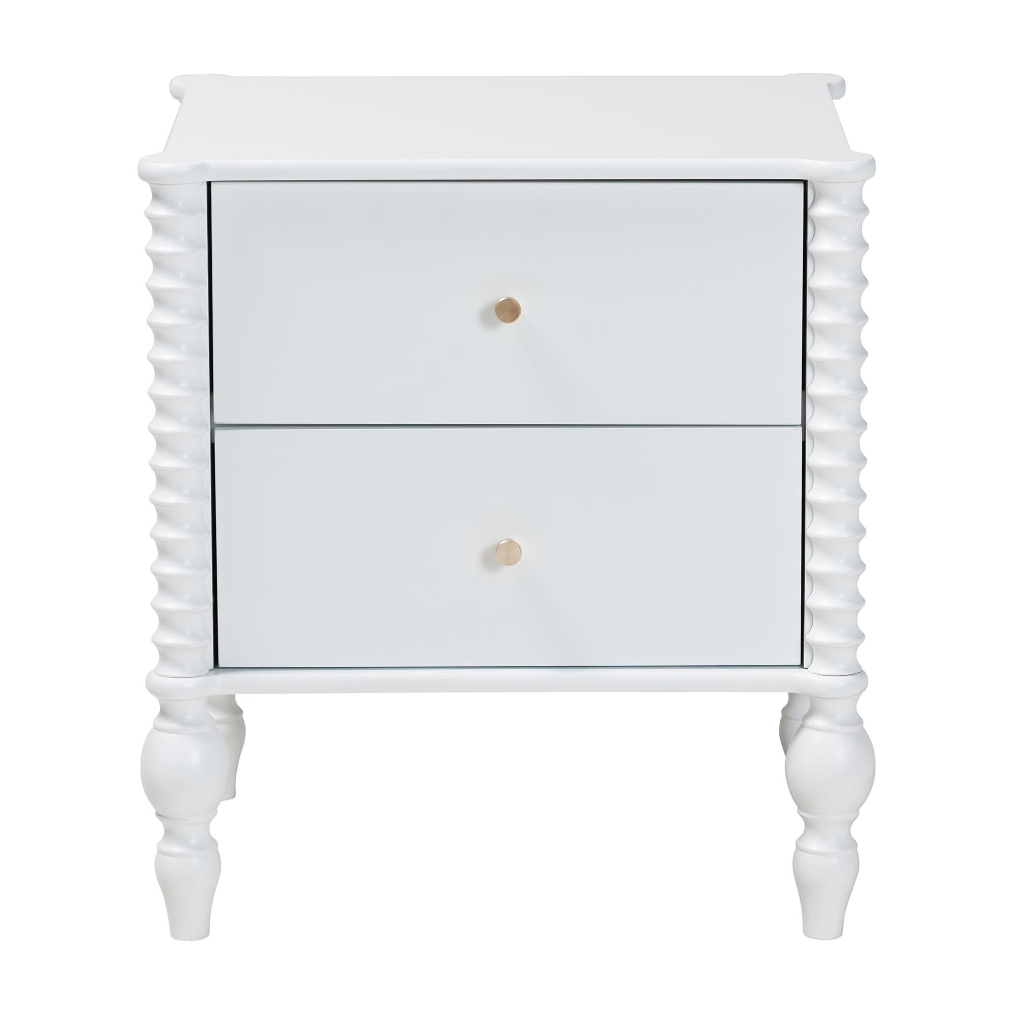 Callison Spindle Nightstand - 2-Drawer, WHITE, alternate image number 3