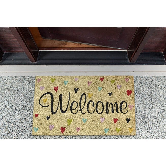 Welcome Hearts Doormat, , on-hover image number 1