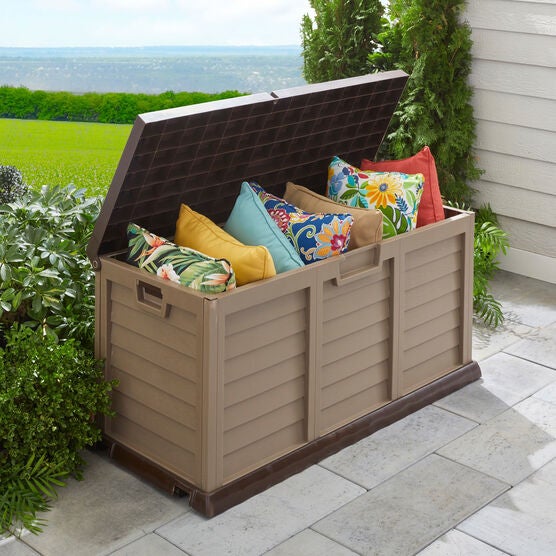 116-Gallon Rolling Deck Box, TAN, hi-res image number null