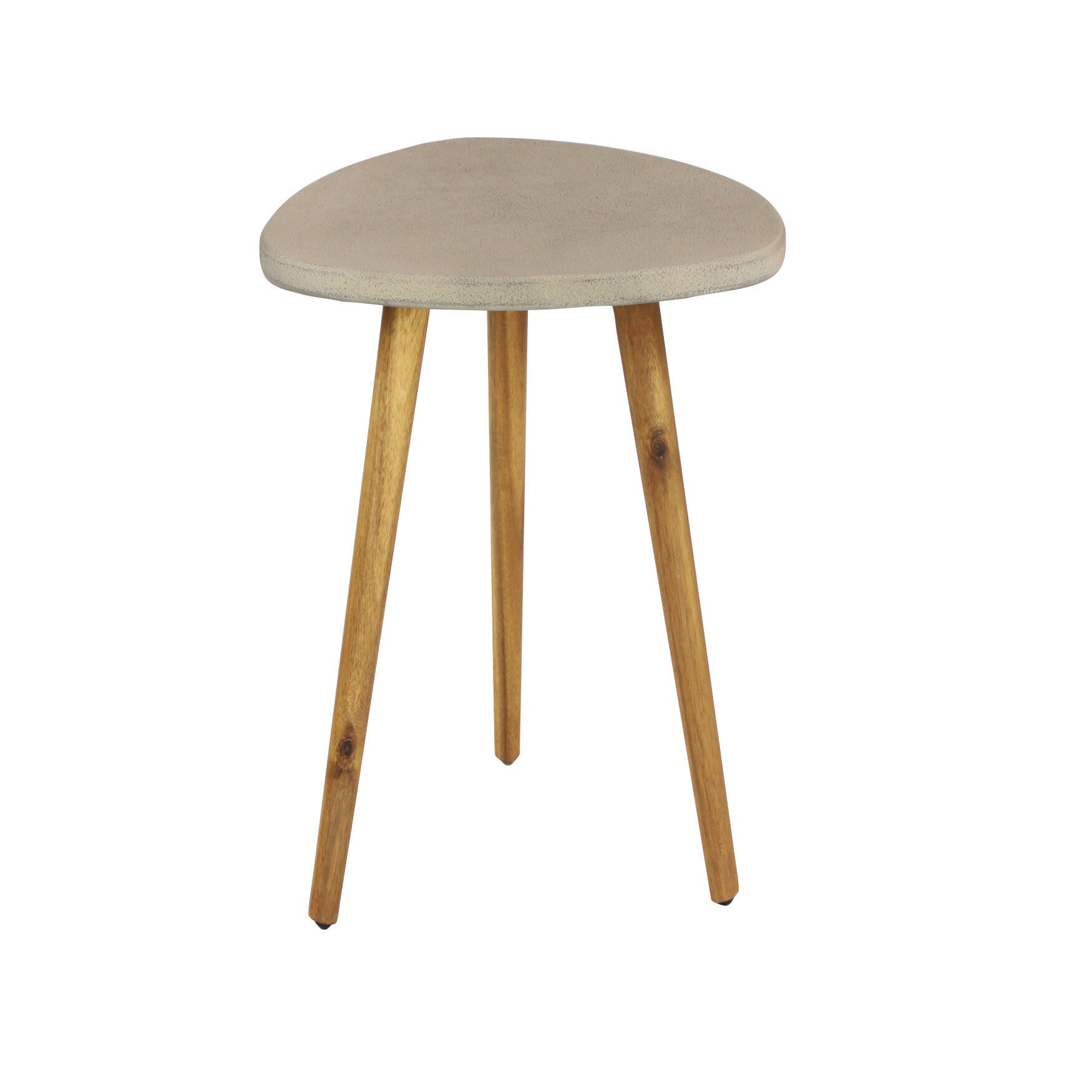 Grey Resin Modern Outdoor Accent Table, GREY, hi-res image number 0