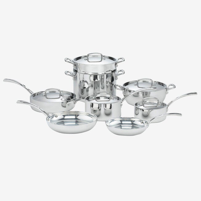 Cuisinart French Classic Tri-Ply Stainless 13-Pc. Cookware Set, STAINLESS STEEL, hi-res image number null