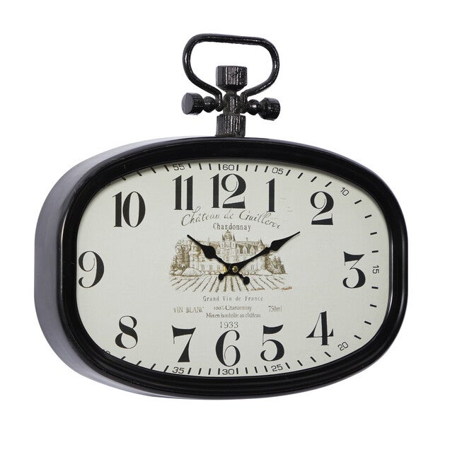 White Vintage Metal Wall Clock, , alternate image number null