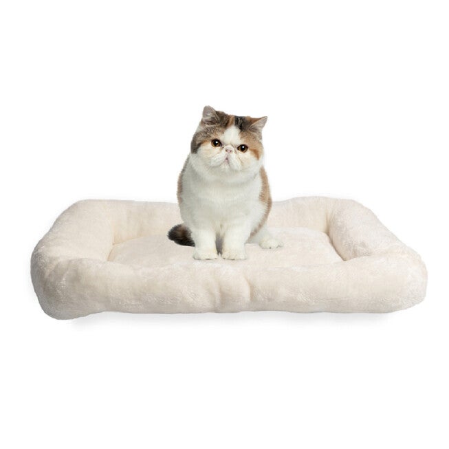 HappyCare Tex Sleeping cloud bolster Pet Cushion/Bed,Ivory, WHITE, hi-res image number 0