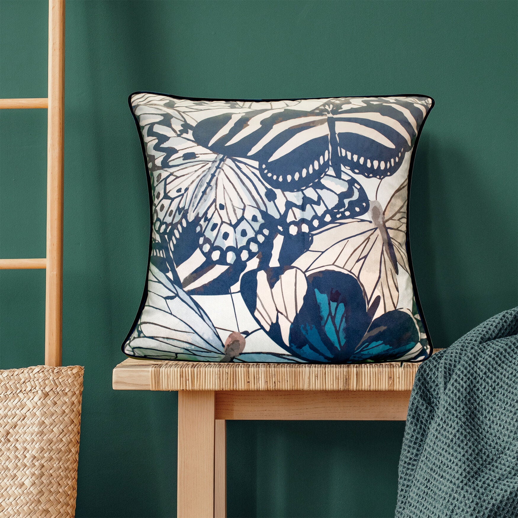 Velvet Bold Butterfly Decorative Pillow Dec Pillow, , alternate image number 18