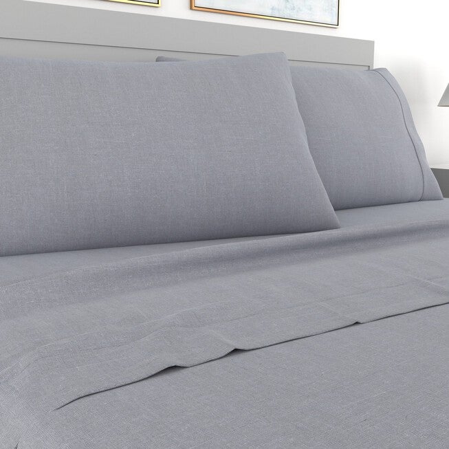 Portico Linen Blend 4 Piece Sheet Set Sheet Set, , alternate image number null