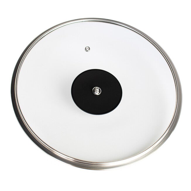 LIVWELL DiamondClad™ 12 inches Tempered Glass Lid with Silicone Rim, Cool Touch Insulated Handle, Dishwasher Safe – Clear, CLEAR, alternate image number 3