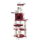 Real Wood 69" Faux Fur Covered Cat Condo House Tower, , alternate image number null