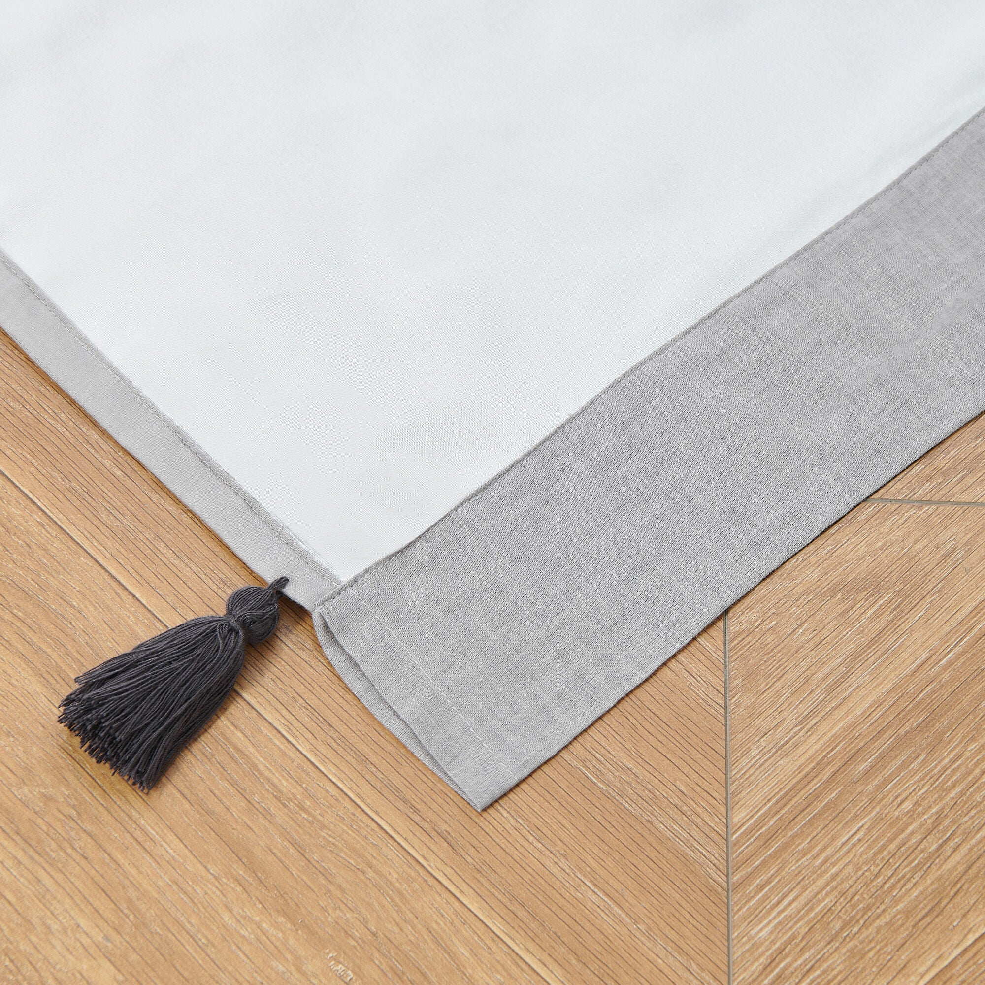 Monterrey Window Curtain Panels, Set of 2, 84 inches, GRAY, on-hover image number 1