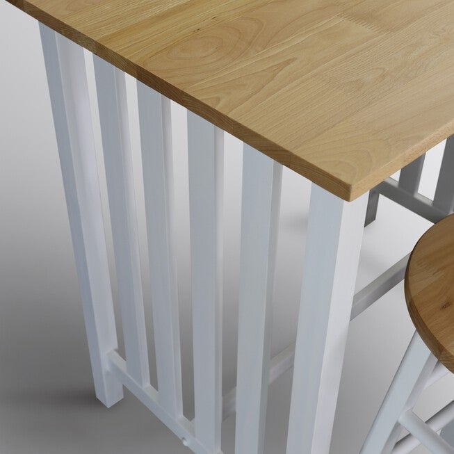 3pcs Breakfast Set made with Solid Wood-White, , alternate image number null