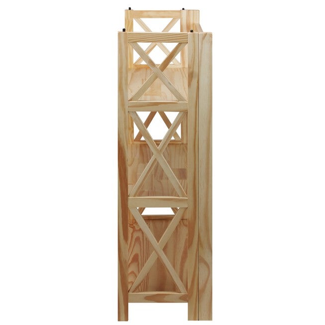 Montego 3-Shelf Folding Bookcase -Natural, , on-hover image number 1