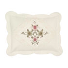 Ava Embroidered Cotton Sham, IVORY, hi-res image number null