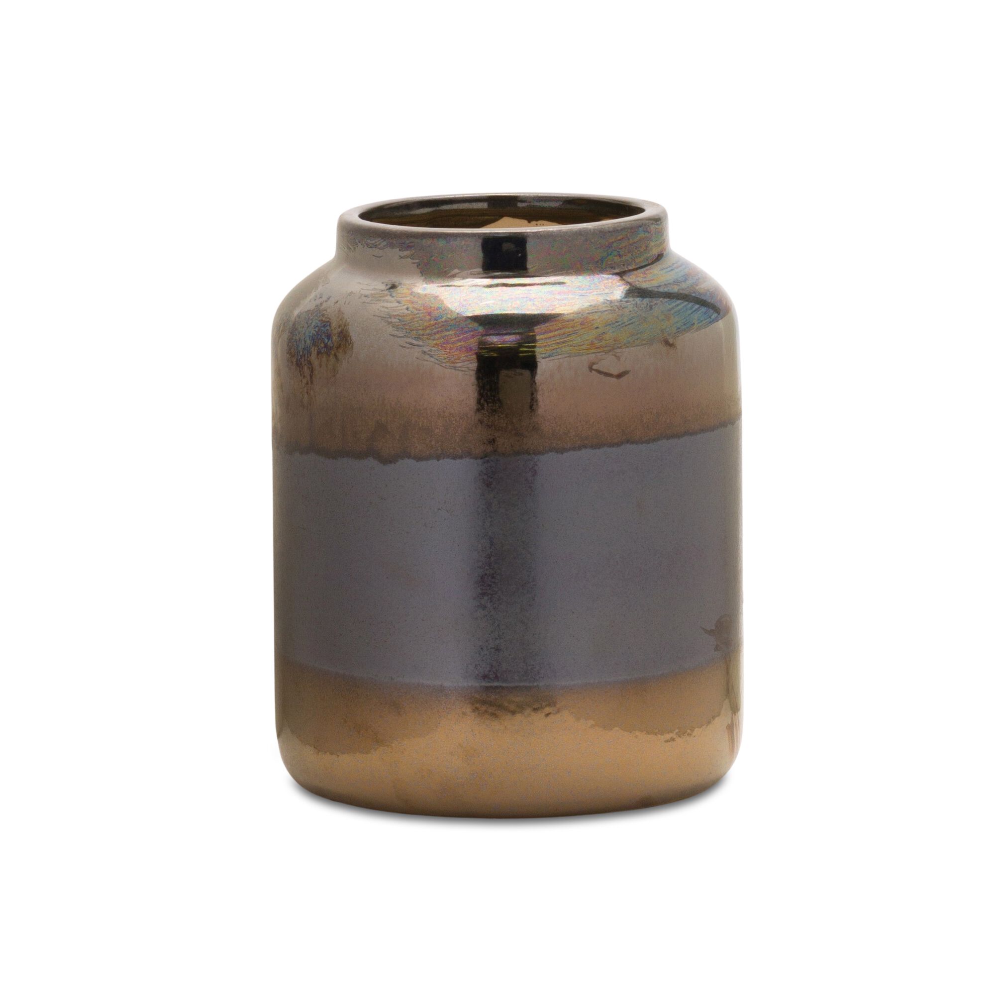 Vase 7.5 inchesH Terra Cotta, BLACK/BLUE, hi-res image number 0
