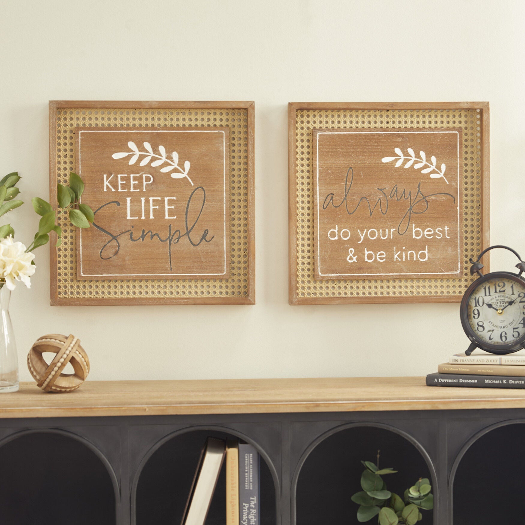 Set Of 2 Brown Wood Farmhouse Wall Decor, , alternate image number 6