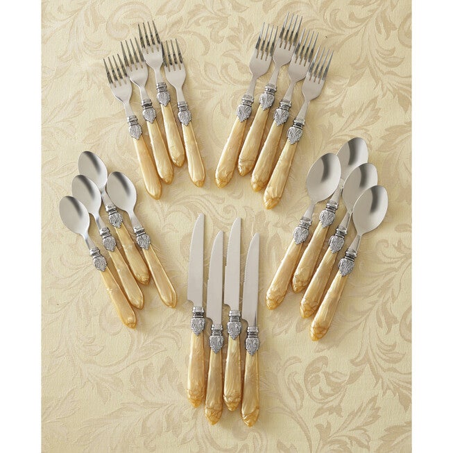 20-Pc. Flatware Set, AMBER, hi-res image number null