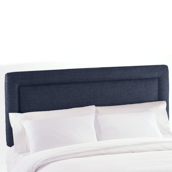 King Size Upholstered Headboard, NAVY LINEN, hi-res image number null