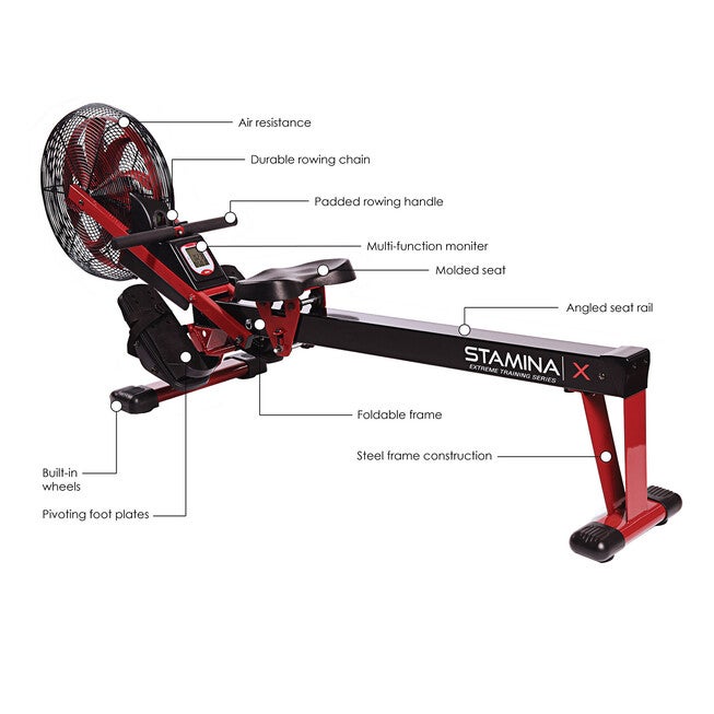 Stamina X Air Rower Home Fitness Equipment, , alternate image number null